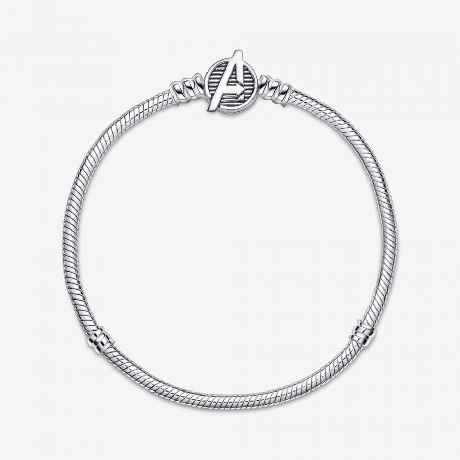Gliederarmband The Avengers Logo-Verschluss Silber