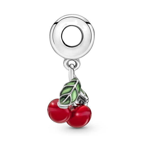 Charm-Anhänger Asymmetrische Kirsche Sterling-Silber
