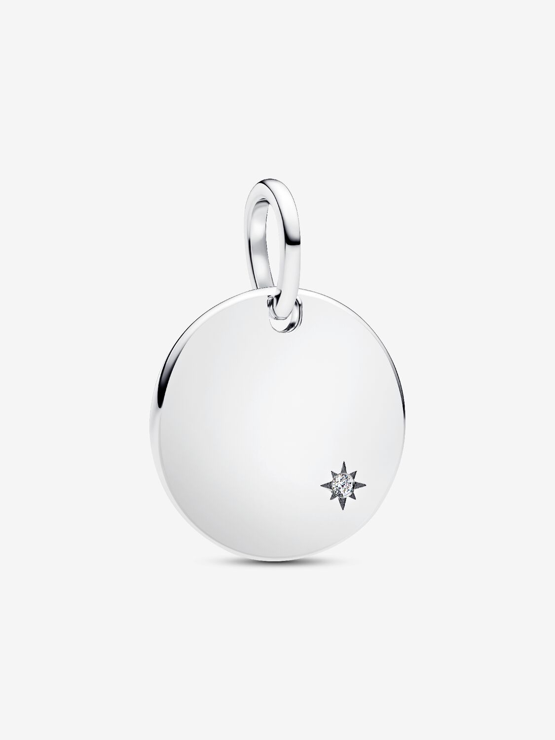Gravierbarer Anhänger mit im Labor gezüchtetem Diamanten 0.012 ct TW, Sterling-Silber Hauptbild