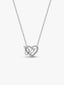 Verschlungenes Herz und Schmetterling Anhänger-Halskette Sterling-Silber