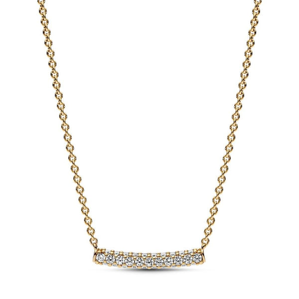 362635C01 Collier-Halskette Einreihige Pavé-Stab 14k Vergoldet