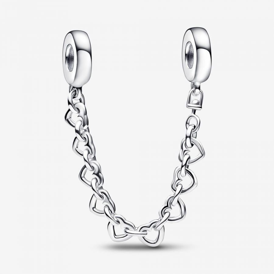 Komfortkette Verbundene Herzen Sterling-Silber