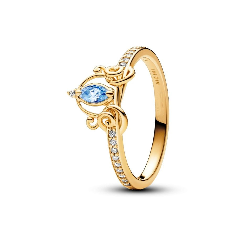 Ring Cinderellas Kutsche Zirkonia Vergoldet