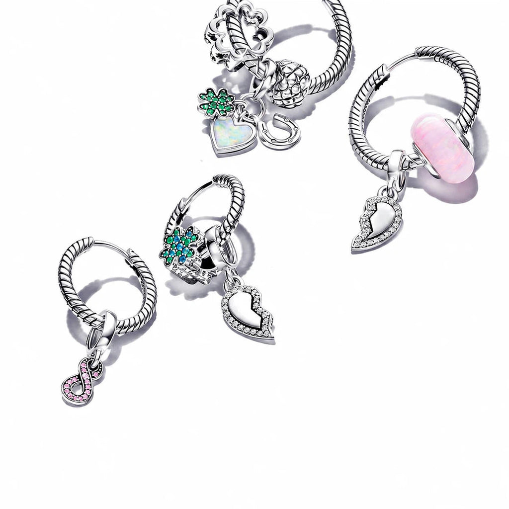 Charm-Ohrringe Creolen Moments Klein Sterling-Silber