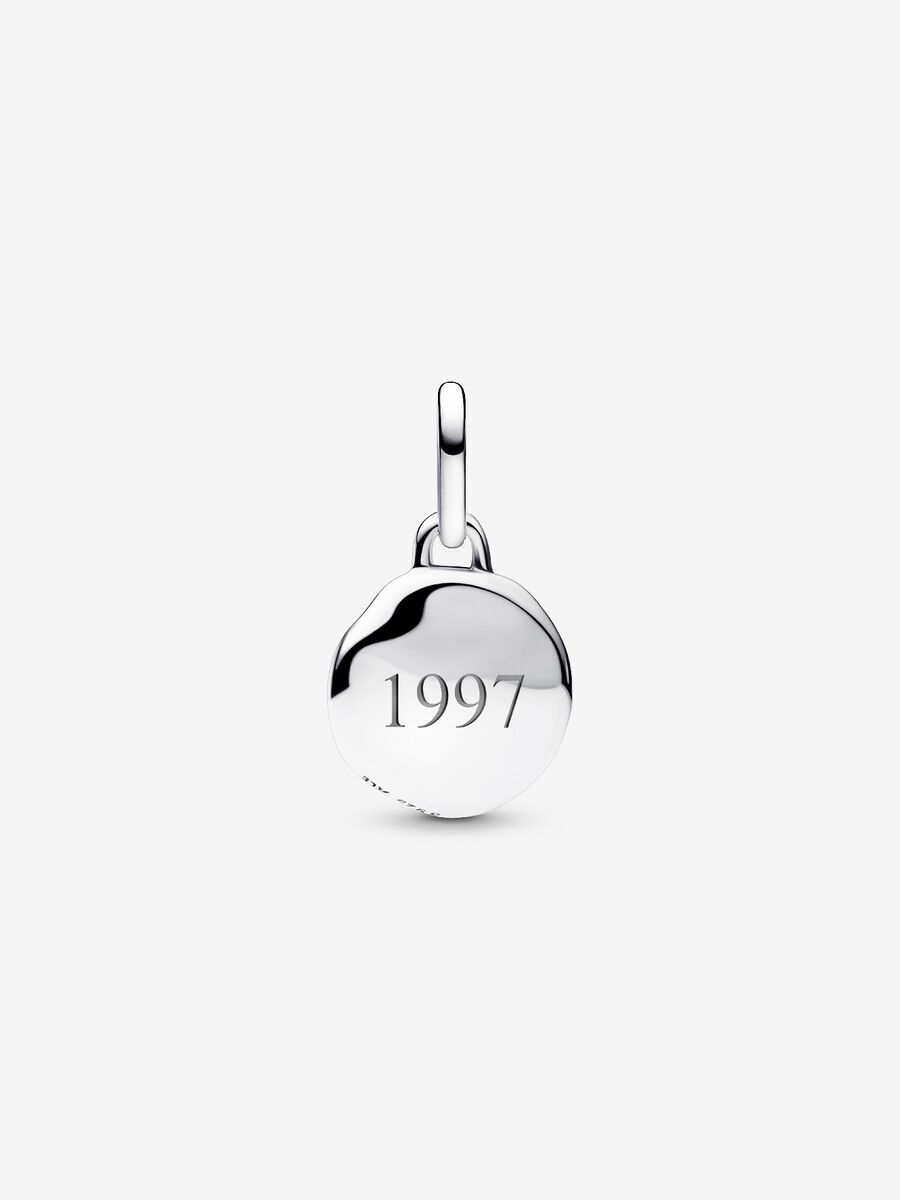 Gravierbares Mini-Medaillon-Charm Sterling-Silber