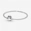 Armreif Beißender Stitch Verschluss Silber