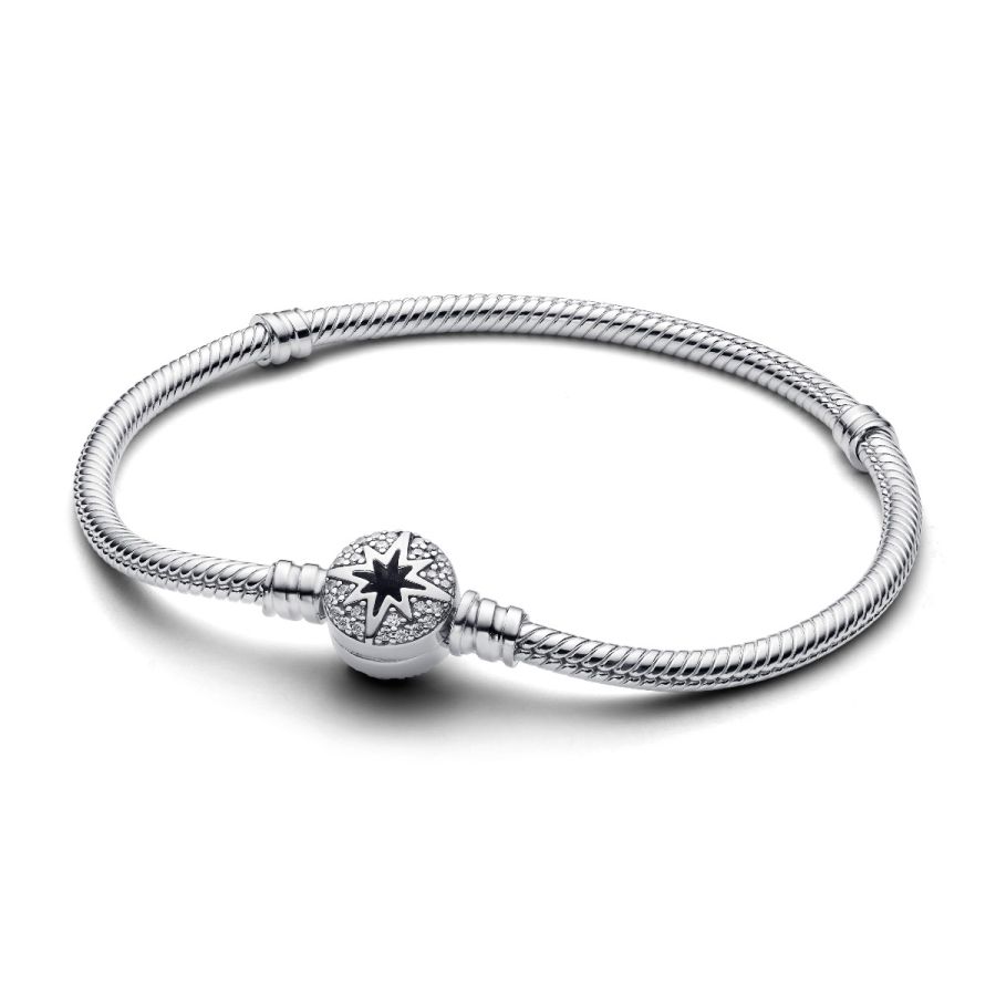 Gliederarmband Polarstern-Verschluss Silber