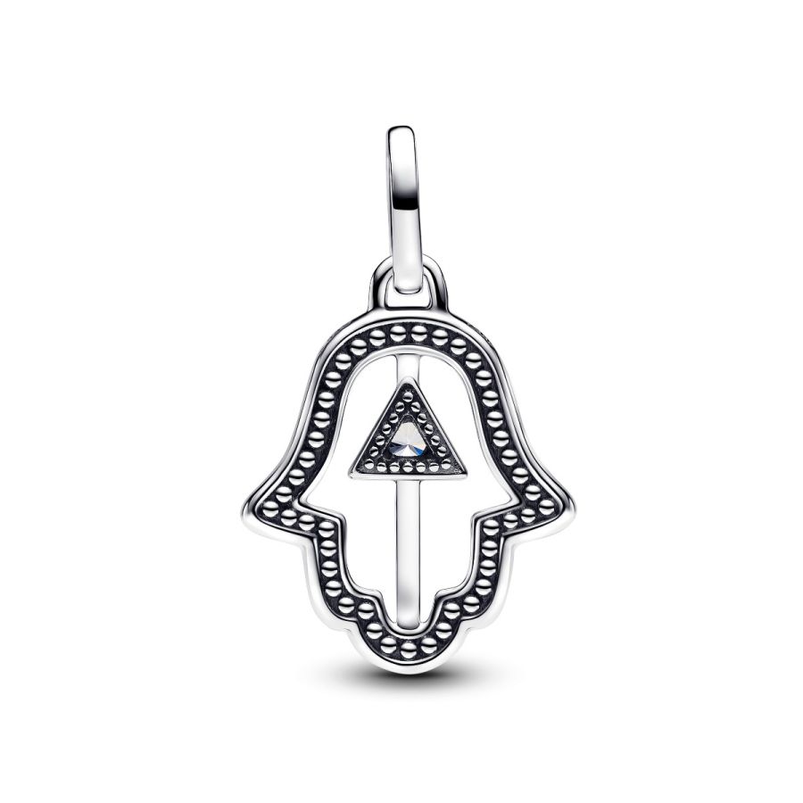 Medaillon-Charm Hand der Fatima Sterling-Silber Zweitbild