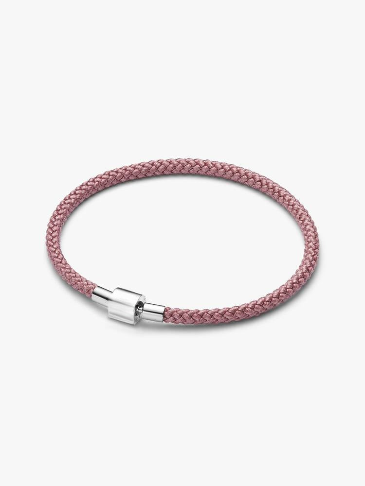 Schimmerndes Rosafarbenes Kordel-Armband Sterling-Silber Hauptbild