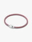 Schimmerndes Rosafarbenes Kordel-Armband Sterling-Silber