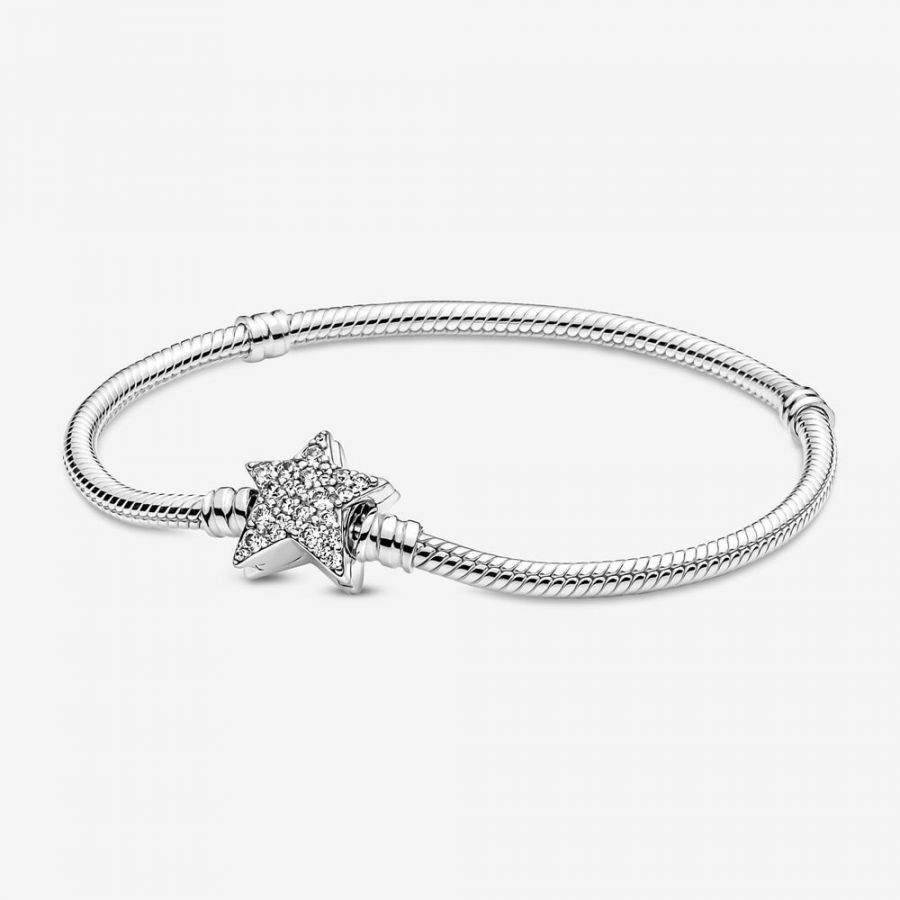 Armband Moments Asymmetrischer Stern-Verschluss Silber Hauptbild
