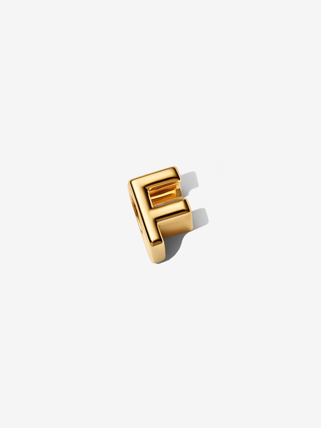 Buchstabe F Alphabet-Mini-Charm 14 Karat Vergoldung