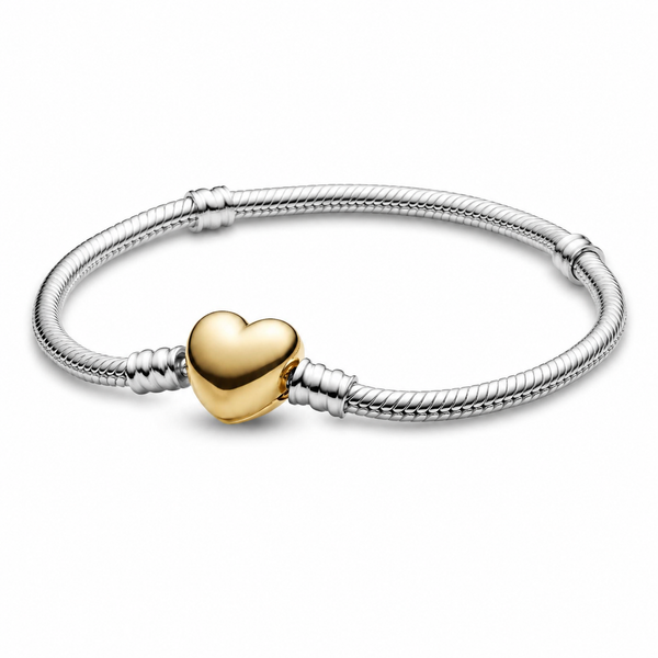 Armband Moments Herz-Verschluss Silber
