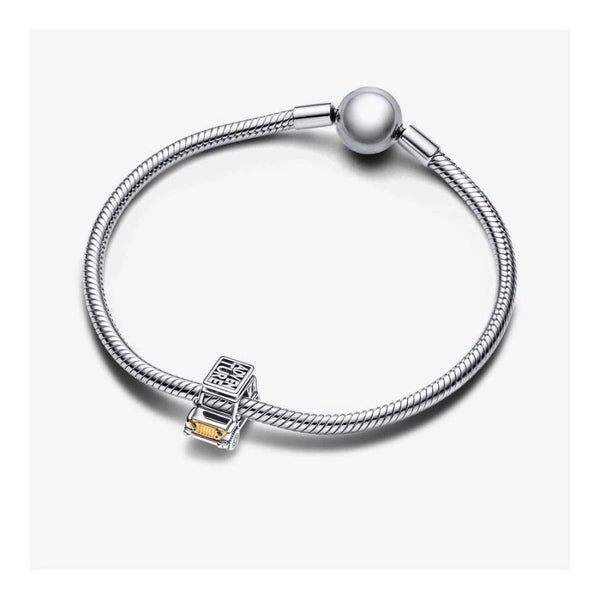 Charm Abenteuerauto Silber Vergoldet