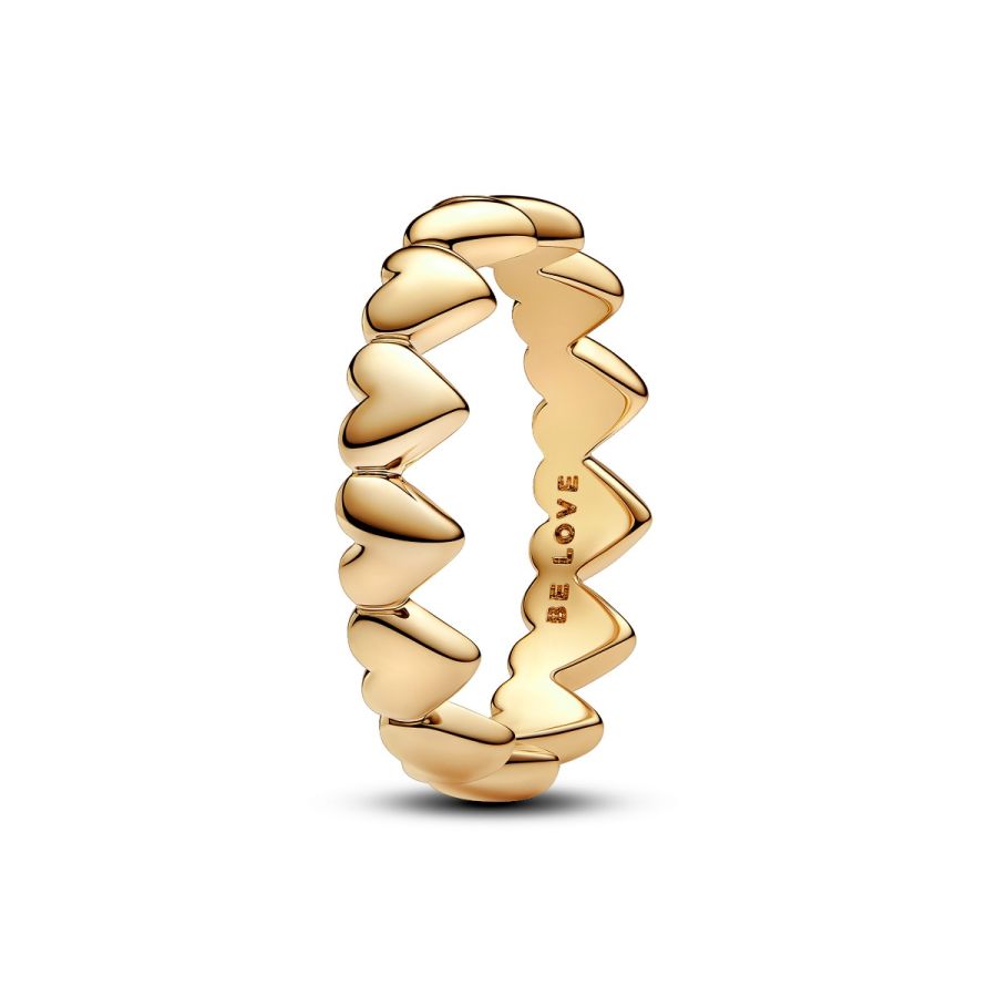 Ring Reihe von Herzen Vergoldet Hauptbild