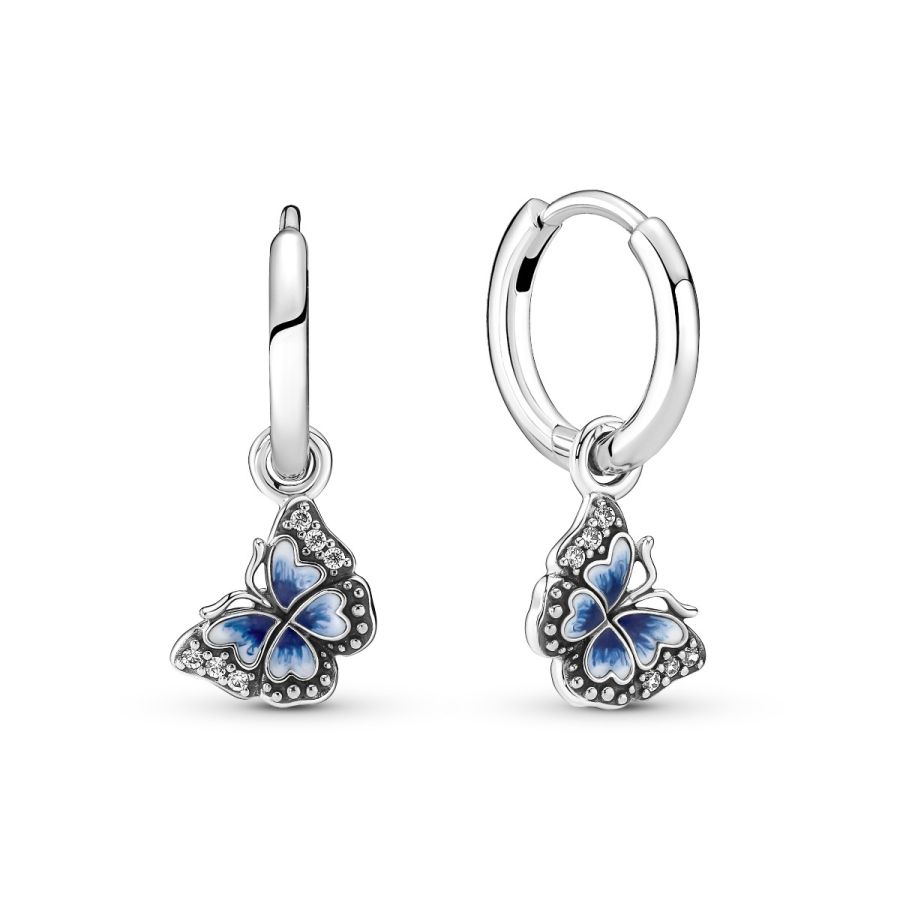 Ohrringe Blauer Schmetterling Sterling-Silber