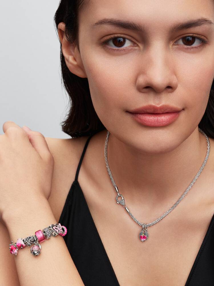 Familienstammbaum Offen gearbeitetes Charm Sterling-Silber