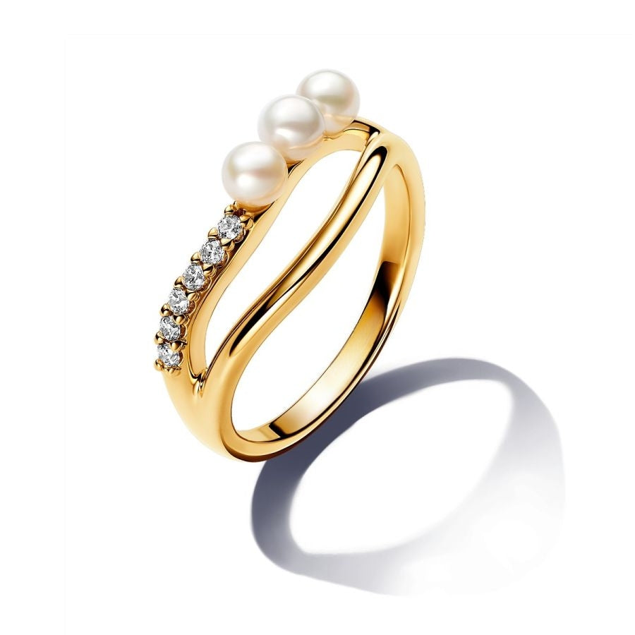 Essence Ring Perlen und Pavé Vergoldet Hauptbild