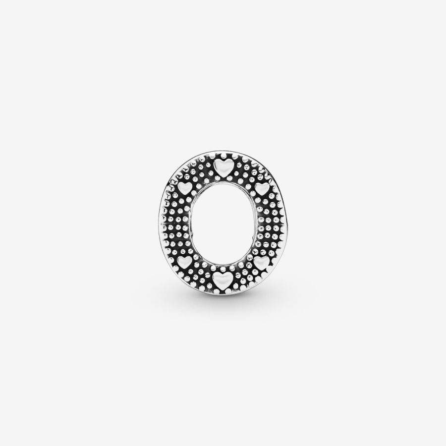 Charm Buchstabe Letter O Silber