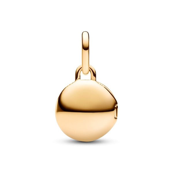 Charm-Anhänger Aufklappbar & Gravierbar Liebesmedaillon Gold