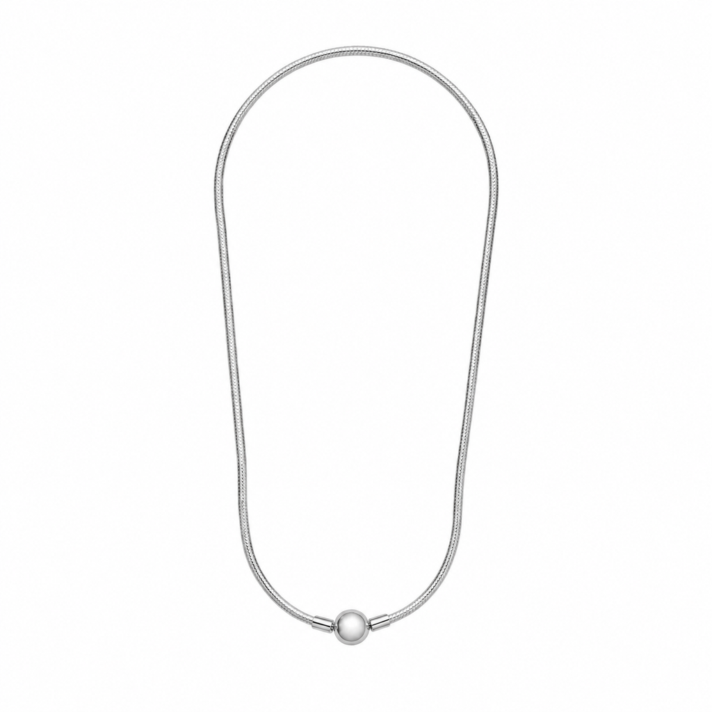 Halskette mit Kugelverschluss Silber