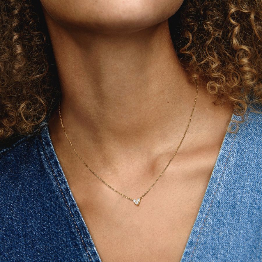 363014C01 Collier-Halskette Drei Sterne Herz Zirkonia Vergoldet Zweitbild