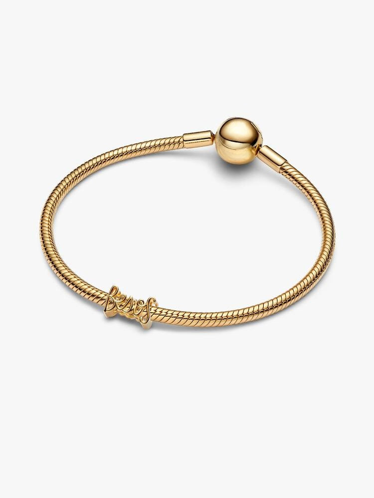 Besos Schrift Charm 14 Karat Vergoldung