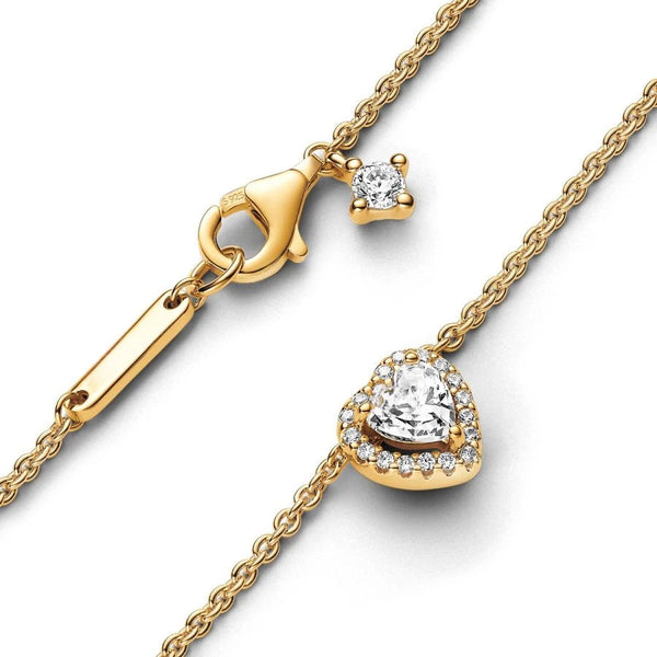 368425C01 Collier-Halskette Funkelndes Herz Vergoldet 45 cm