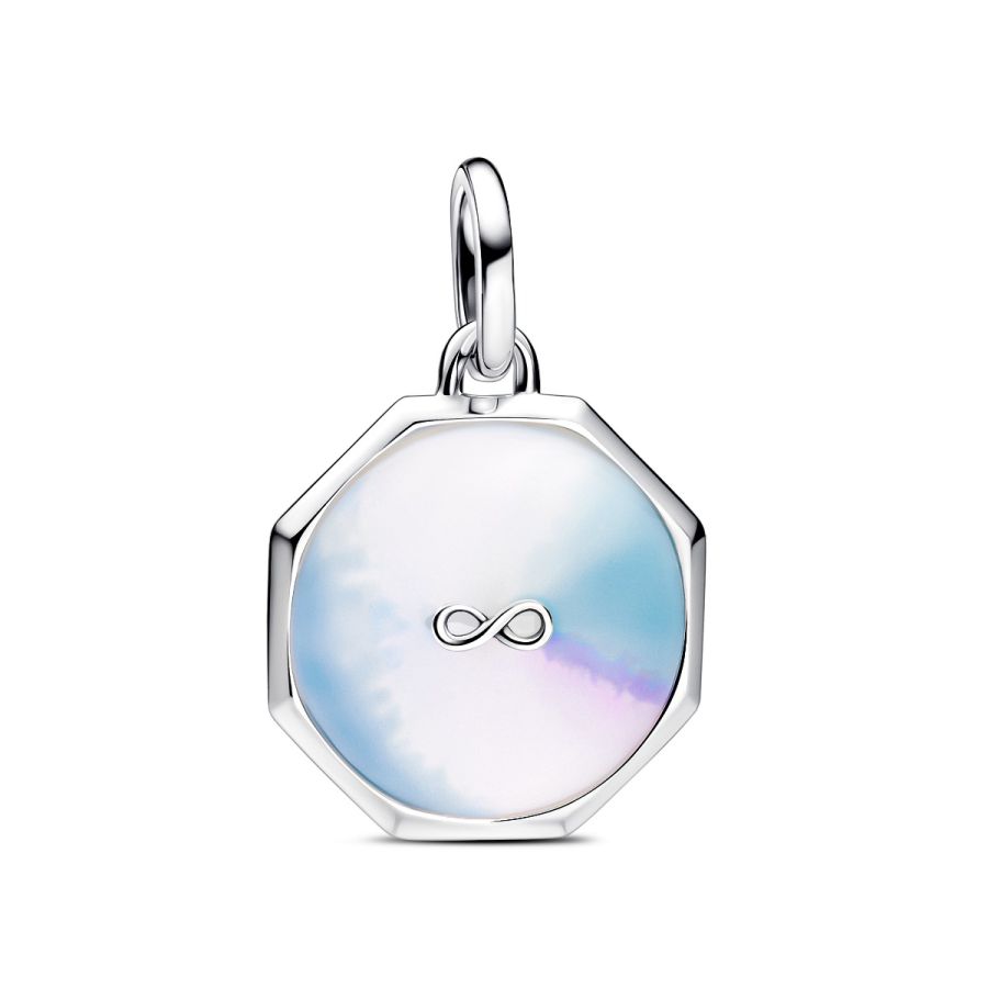 Charm-Medaillon Unendlichkeitszeichen Herz Silber Hauptbild