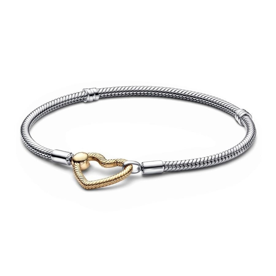 Schlangen-Gliederarmband Moments Herzverschluss Bicolor Hauptbild