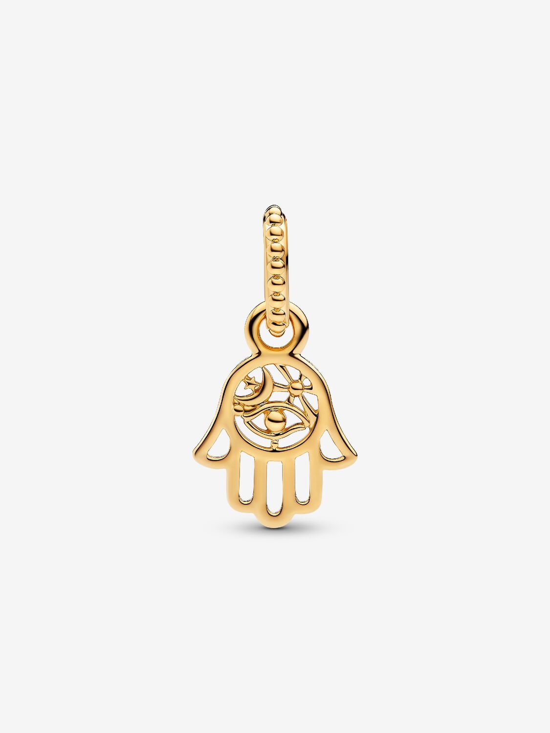Hand der Fatima Charm-Anhänger 14 Karat Vergoldung