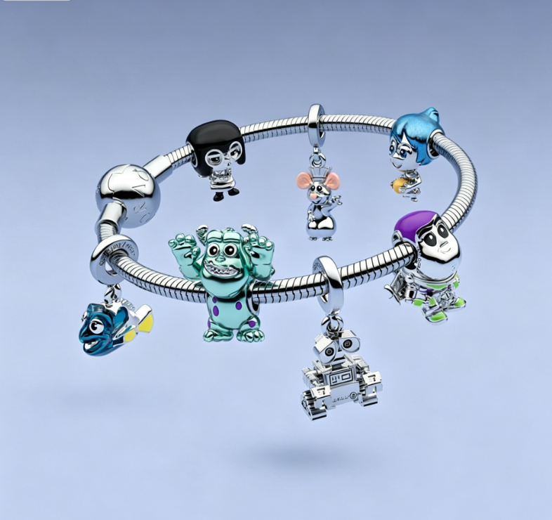 Charm-Anhänger Pixar Wall-E Sterling-Silber