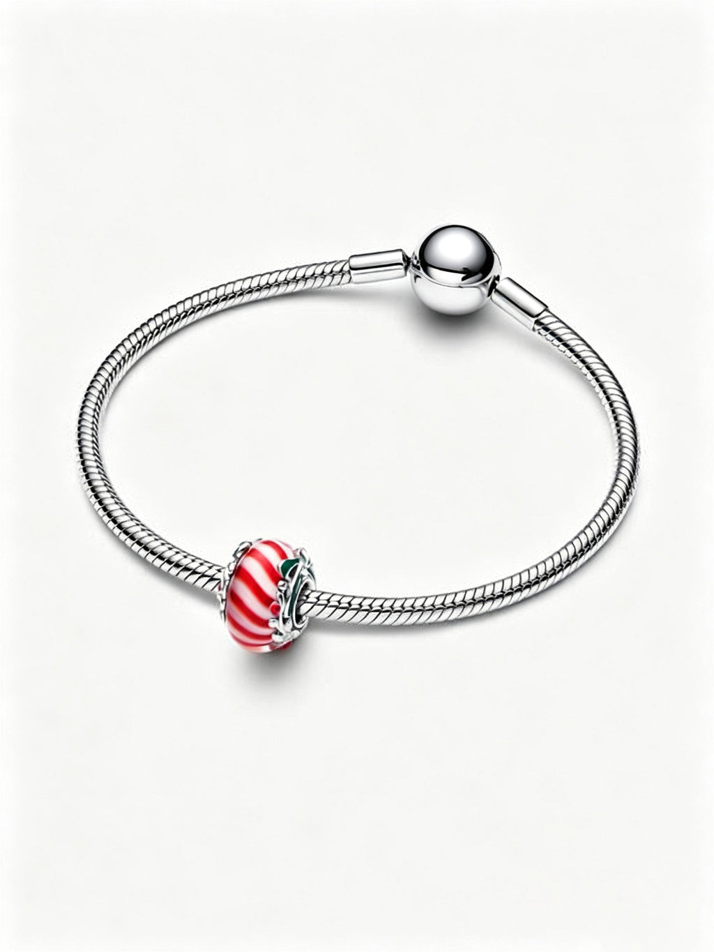 Zuckerstange Murano-Glas Charm Sterling-Silber