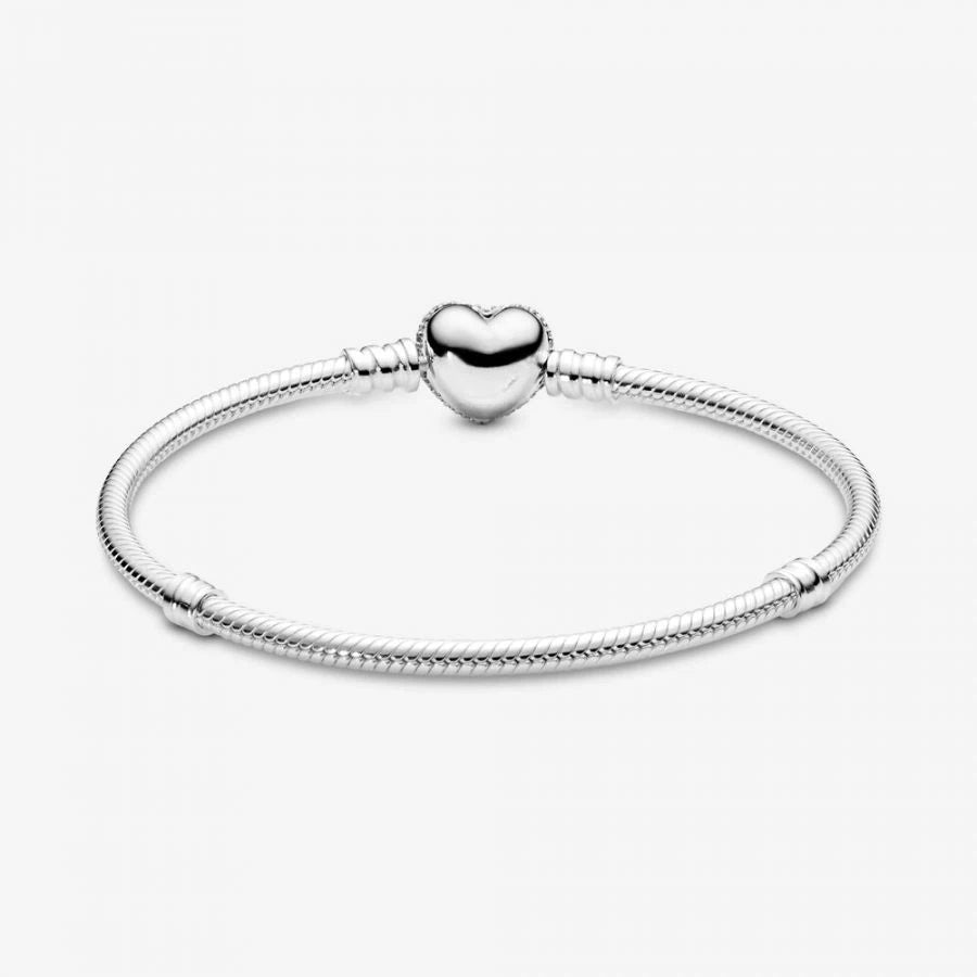 Schlangen-Gliederarmband mit Herz-Verschluss Zweitbild