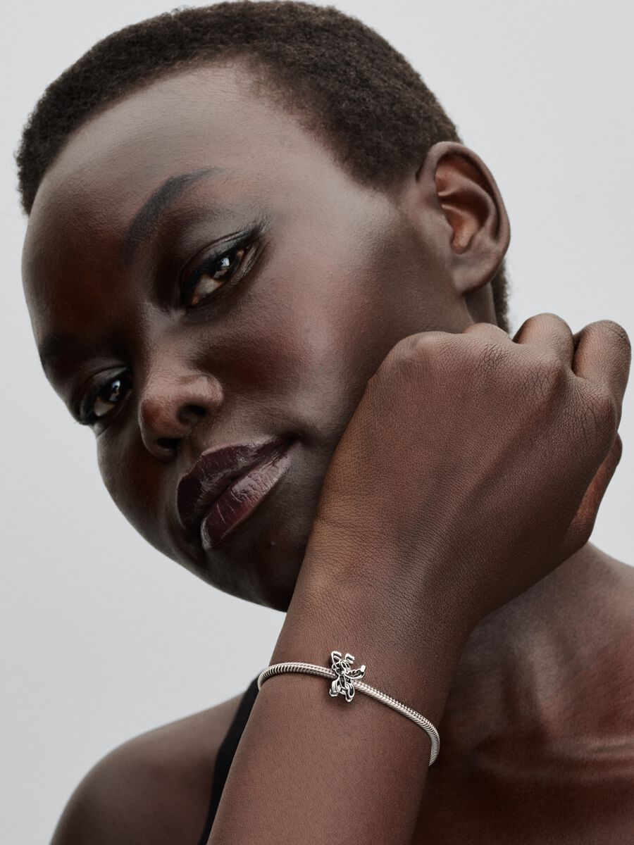 Pluto Offen gearbeiteter Charm Sterling-Silber