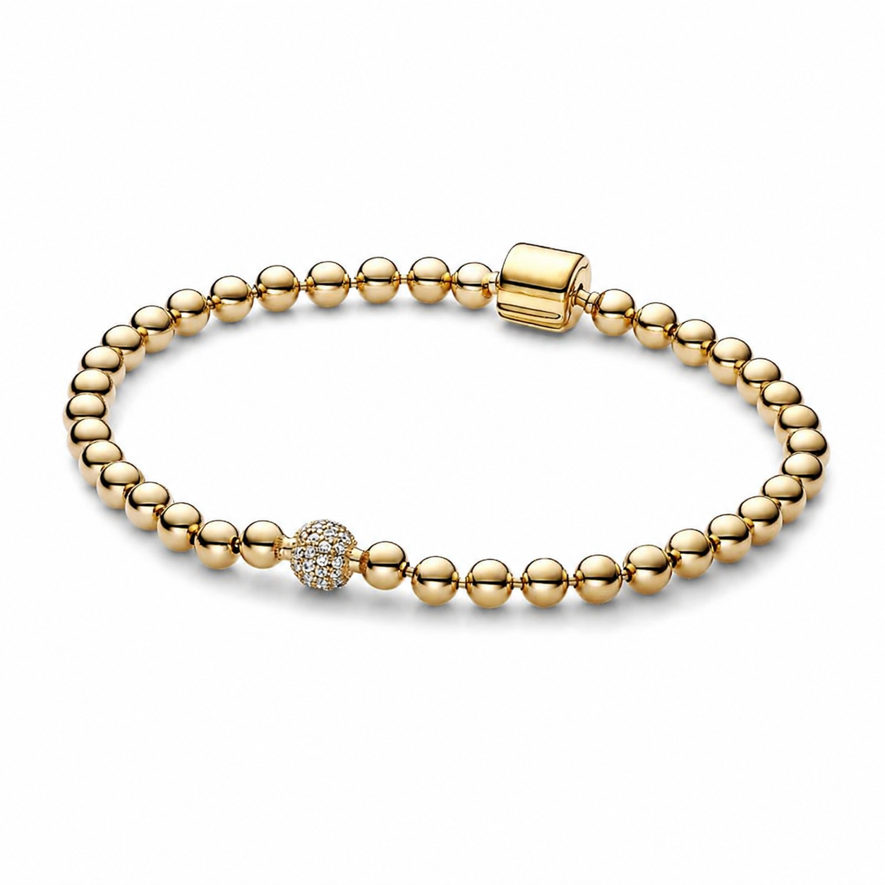 Armband Kugeln & Pavé Vergoldet Hauptbild