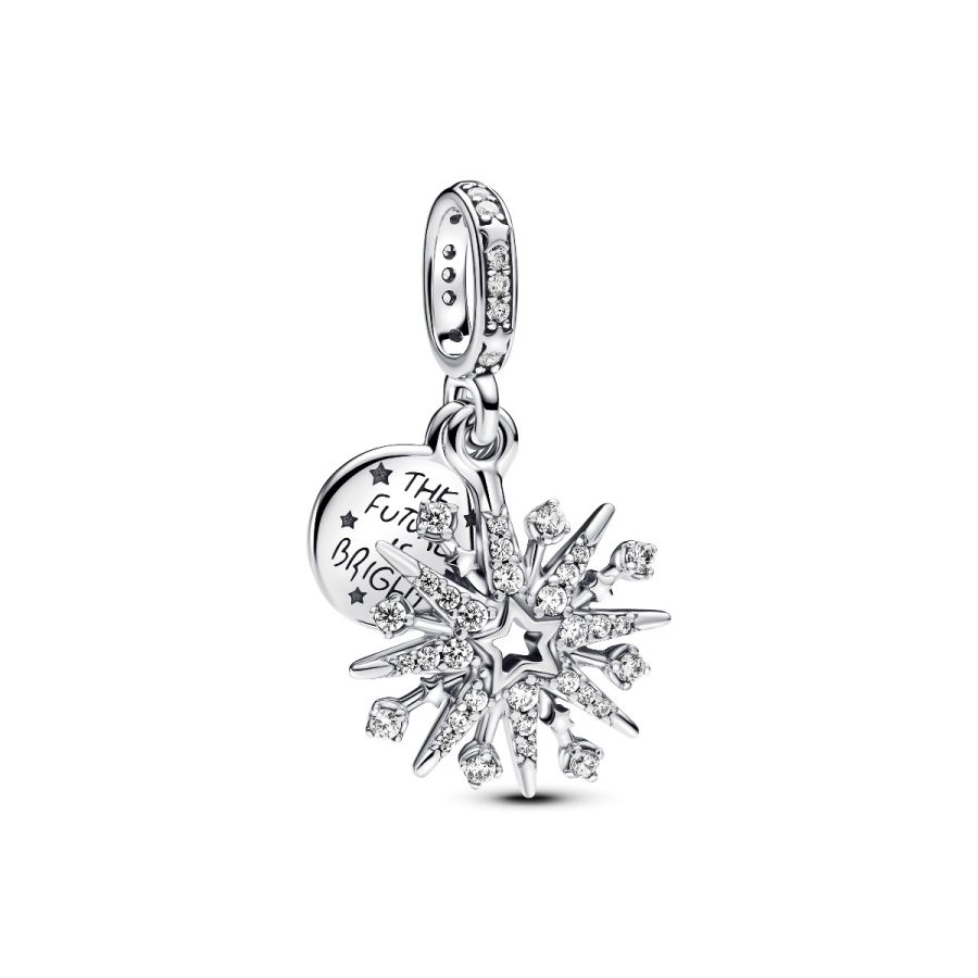 Charm-Anhänger Funkelndes Feuerwerk Sterling-Silber