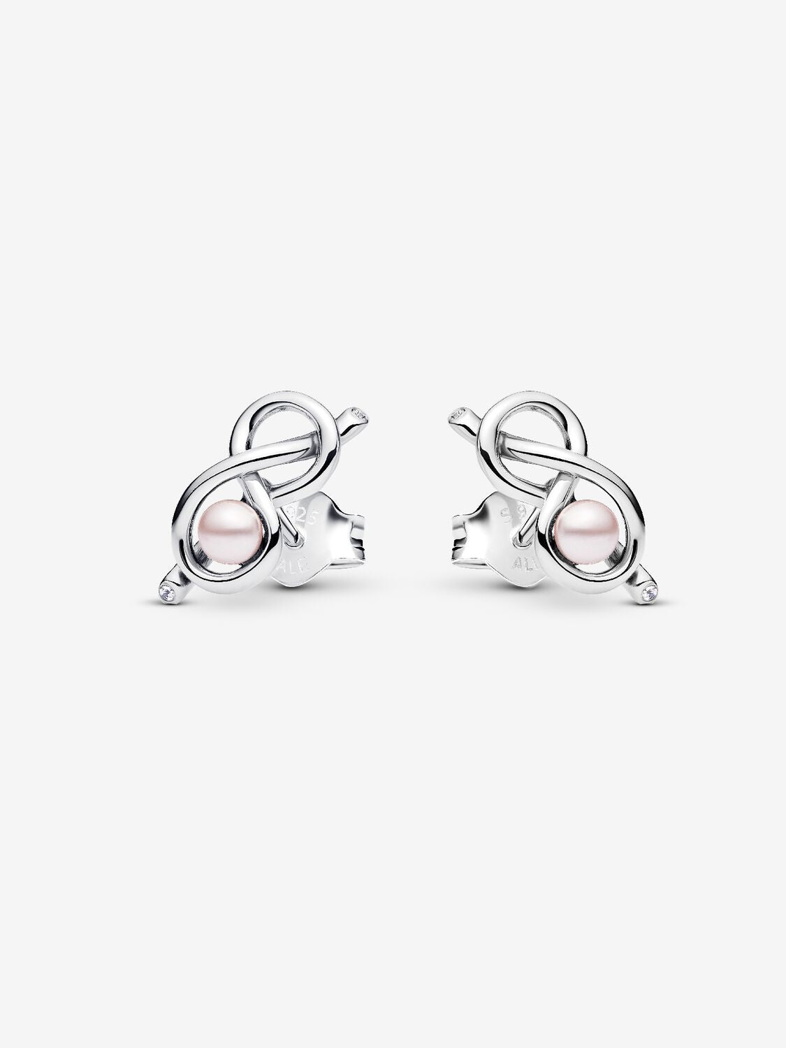 Unendlichkeitsknoten Ohrstecker Sterling-Silber Hauptbild