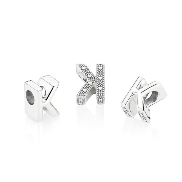 Charm Buchstabe Letter K Silber