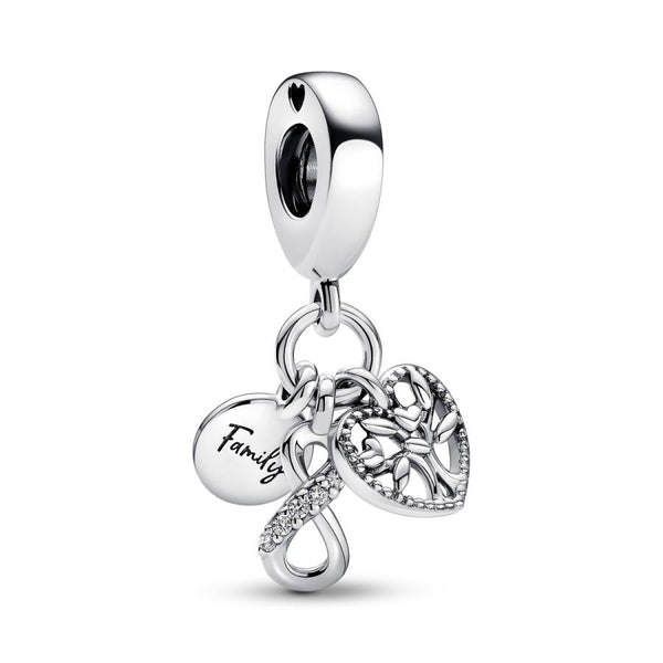 Charm-Anhänger Family Infinity Triple Sterling-Silber