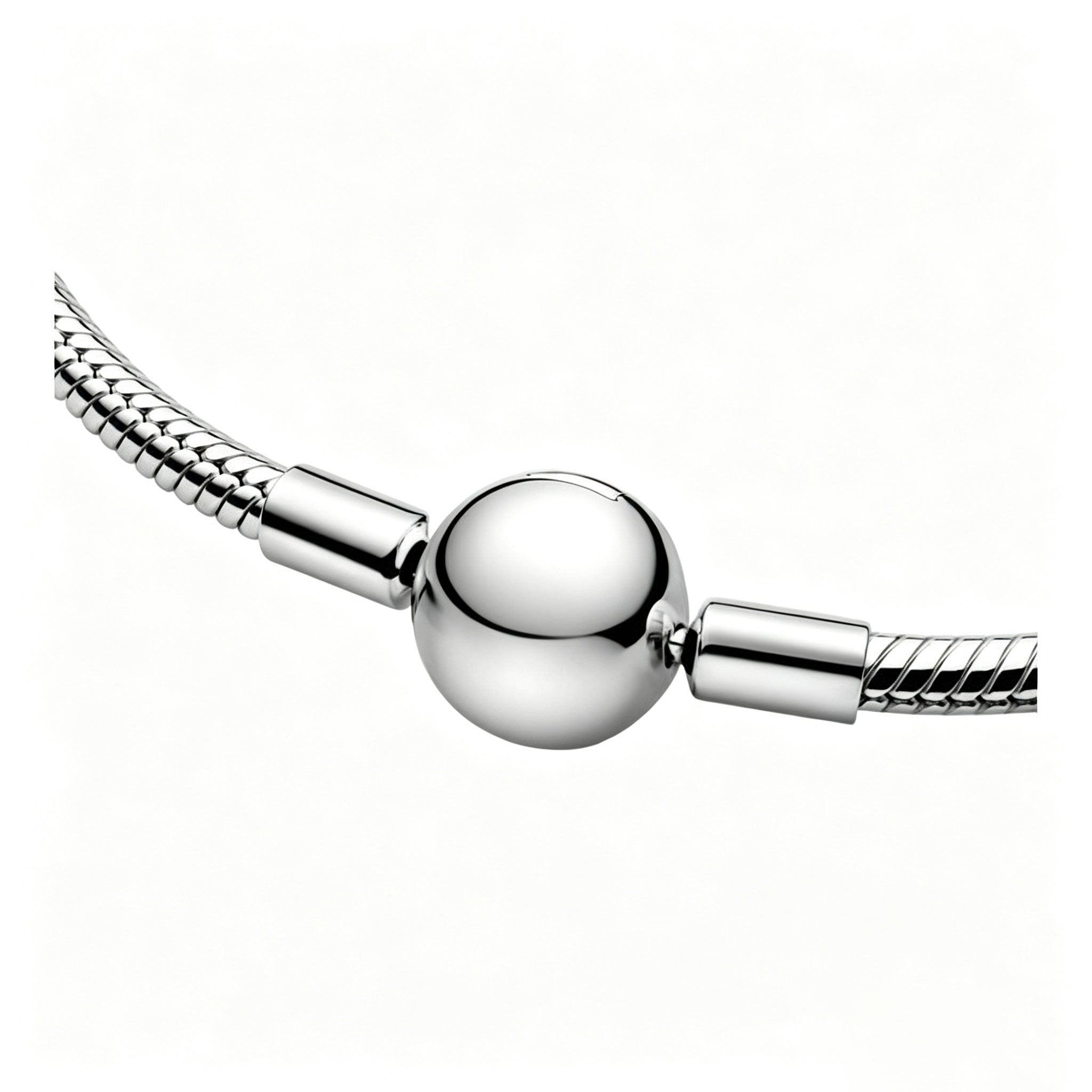 Halskette mit Kugelverschluss Silber