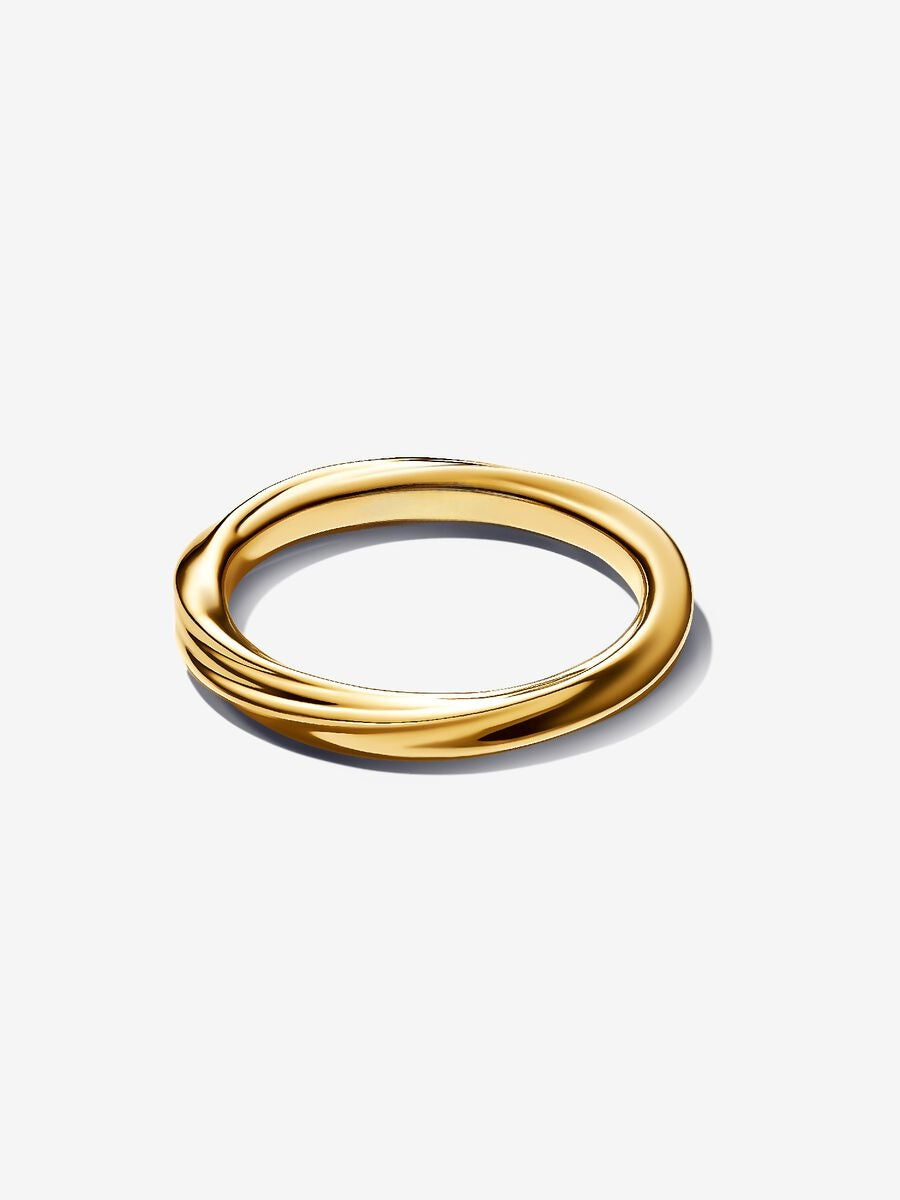 Verdrehter Ring 14 Karat Vergoldung Hauptbild