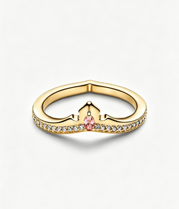 Prinzessin Aurora Diadem-Ring 14 Karat Vergoldung Zweitbild