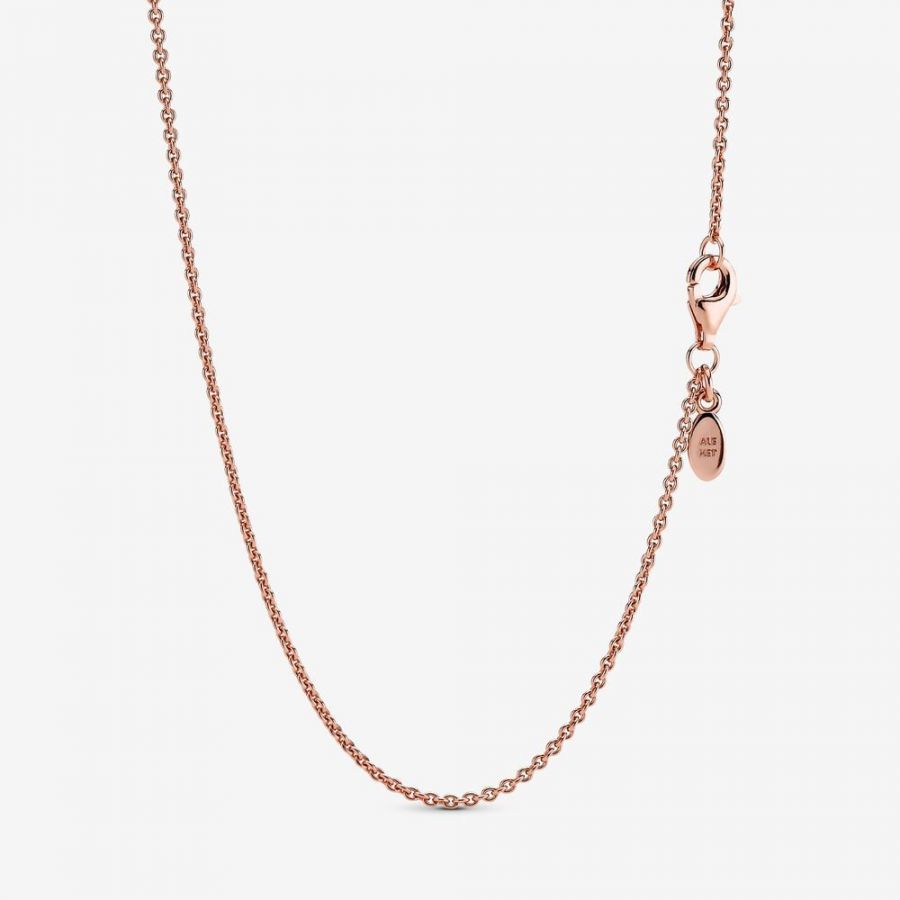 Halskette Klassische Ankerkette 14k Rosé Vergoldet