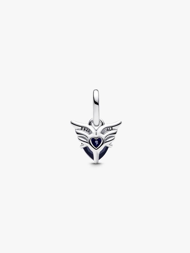 Geflügeltes Herz Mini-Charm-Anhänger Sterling-Silber