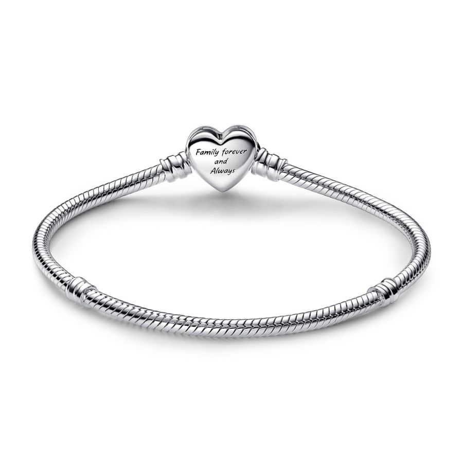 Armband Funkelndem Unendlichkeits-Herzverschluss Silber Zweitbild
