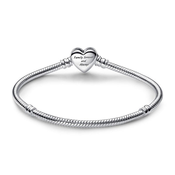 Armband Funkelndem Unendlichkeits-Herzverschluss Silber