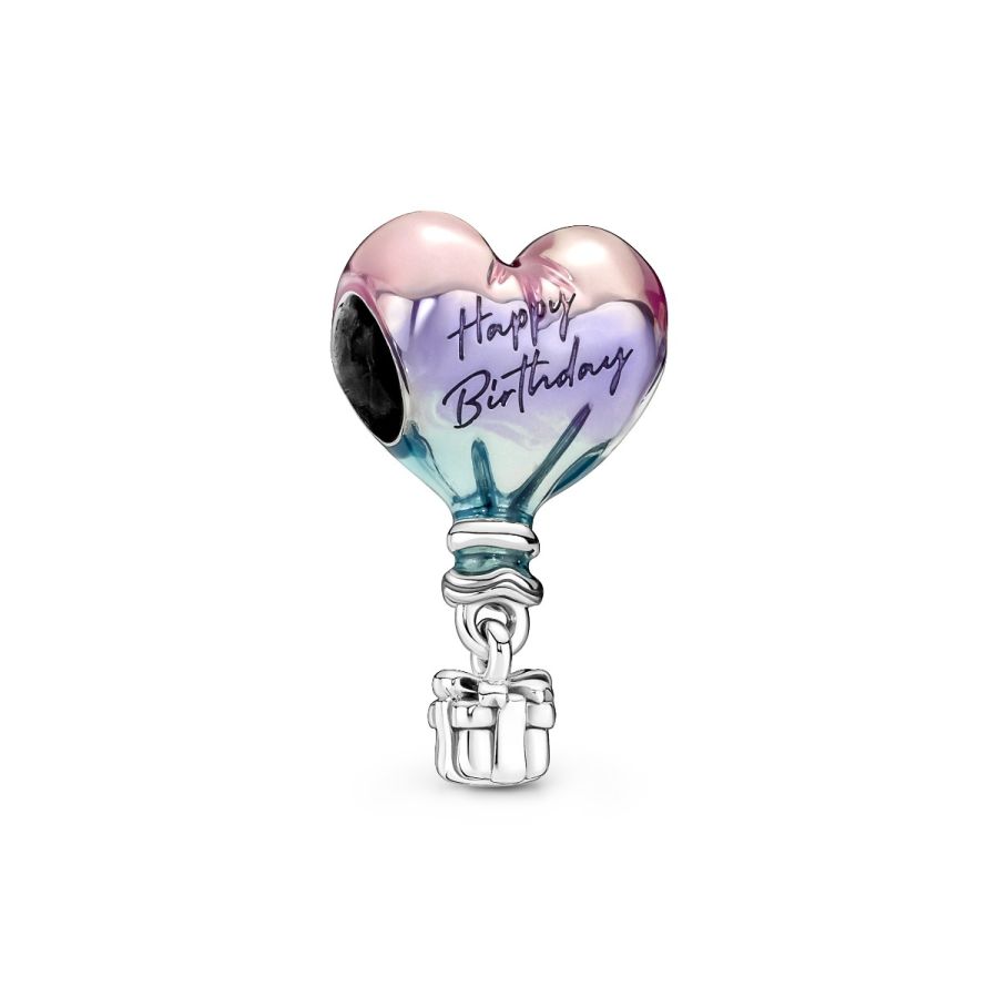 Charm Alles Gute zum Geburtstag Heißluftballon Silber Hauptbild