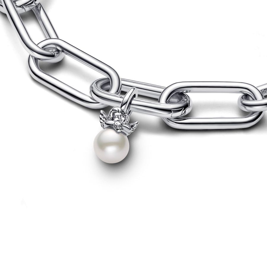 Mini-Charm-Anhänger Amor Süßwasserzuchtperle Silber Zweitbild