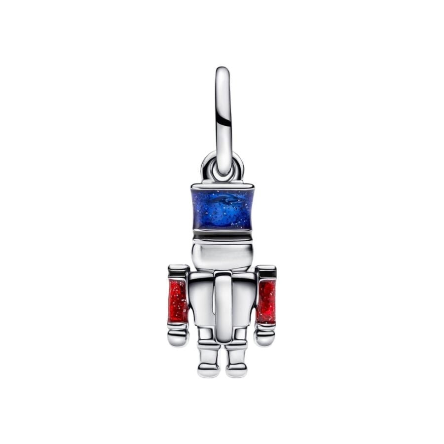 Charm-Anhänger Beweglicher Nussknacker Sterling-Silber